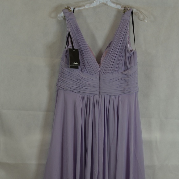 Lilac Beaded Sequin Rhinestone Gown SZ 14 NWT - Picture 16 of 16
